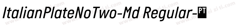 ItalianPlateNoTwo-Md Regular字体转换